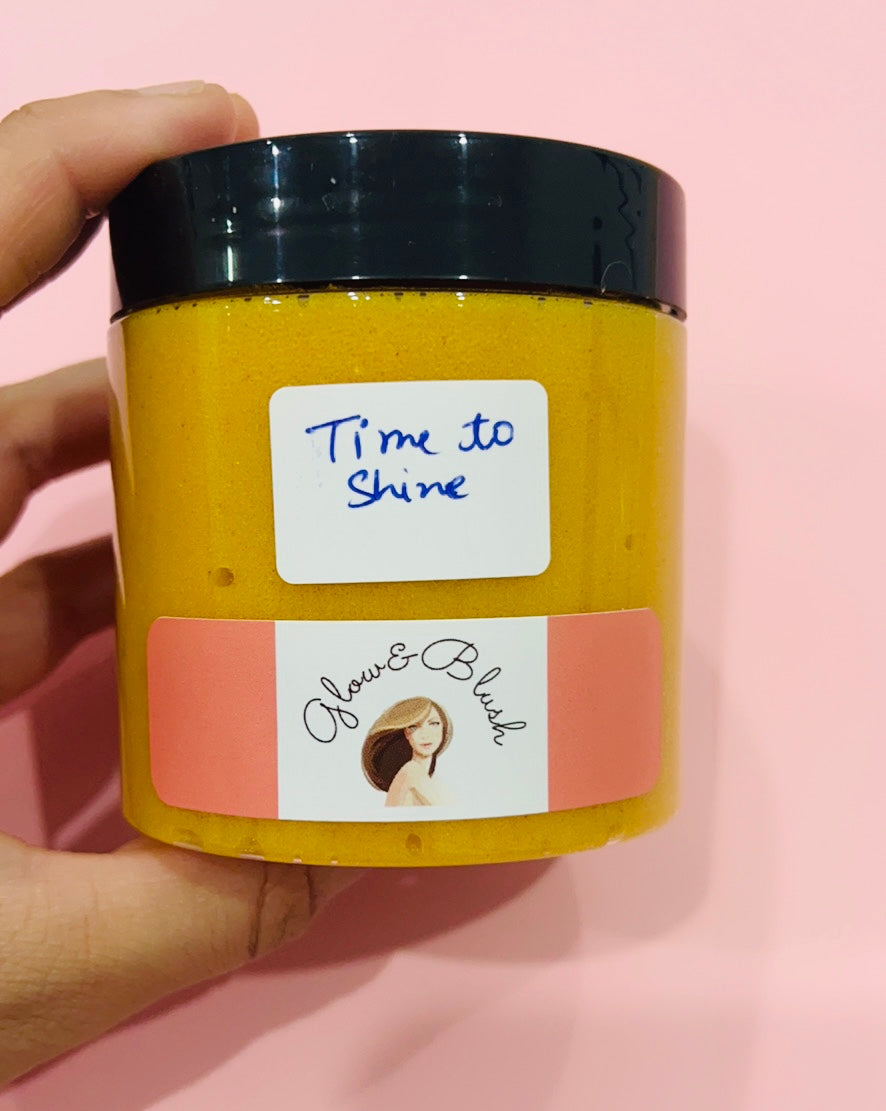 “Time to shine” sugar scrub