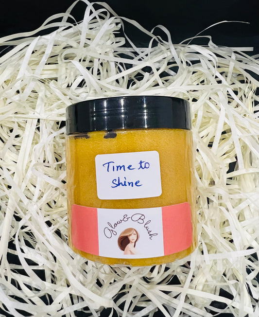 “Time to shine” sugar scrub