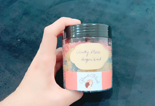 Candy floss sugar scrub