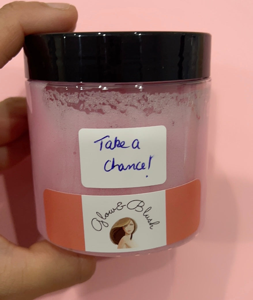 “Take a chance” sugar scrub